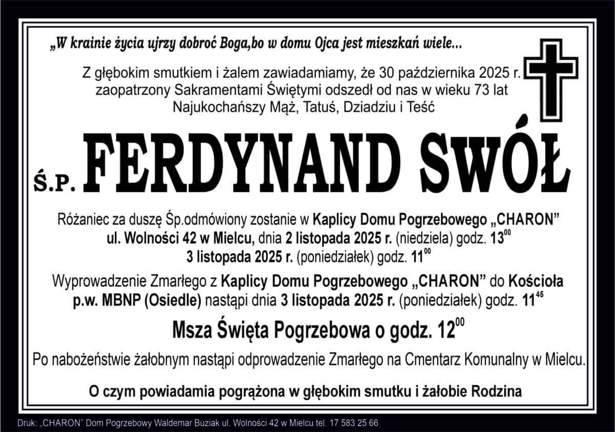Śp. Ferdynand Swół