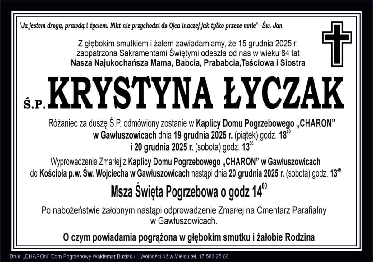 Śp. Krystyna Łyczak