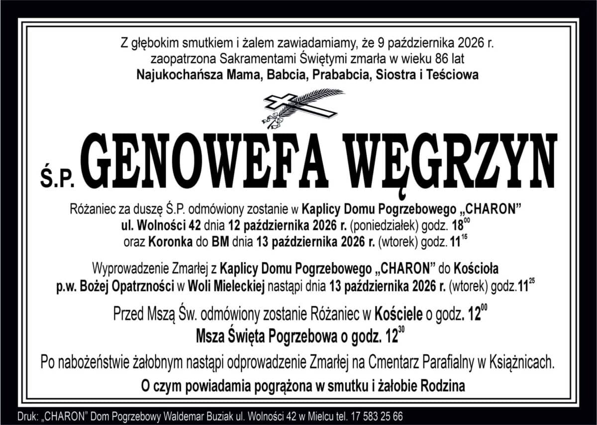 Śp. Genowefa Węgrzyn